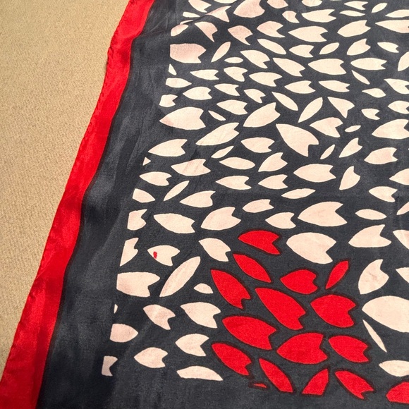 Retro Pierre Cardin blue red and white silk scarf - Picture 12 of 13